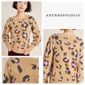 Anthropologie | Dolan Nina Leopard Eyelash Sweater